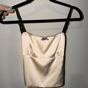 Cream Women's Backless Top